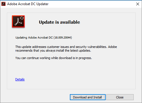 Check For Update Acrobat Pro Dc Mac